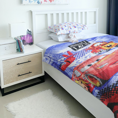 Blanket with childrens show designs #kbl04, Red, medium