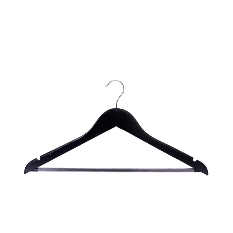 Product image: Wooden cloth hangers pvc 3 pieces - black, , medium-null