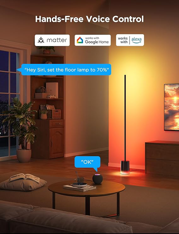 Govee lamp floor smart rgbicww supports matter (floor lamp 2 black) h607c, , medium-null