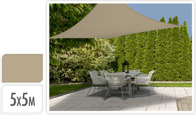 Shade cloth square sand 5m 160gr, , medium