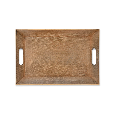 Rectangular plastic tray 40x27cm (available in 2 colours), Brown, medium