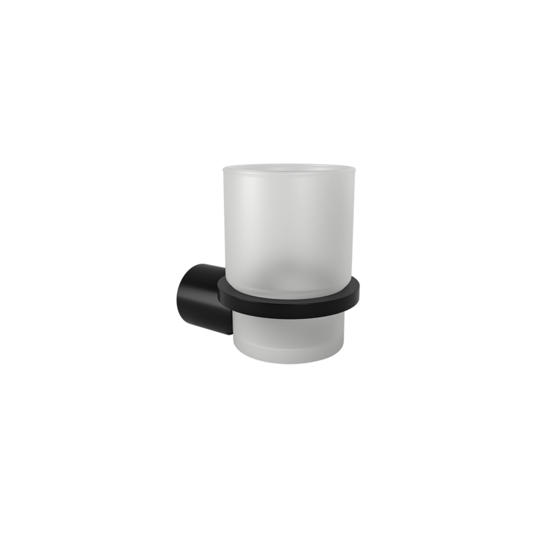 Product image: LAMDA black matte wall mounted tumbler holder, , medium-null