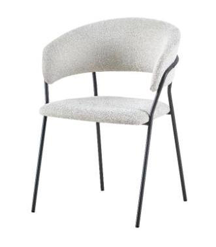 Tonia fabric dining chair - beige, , medium-null