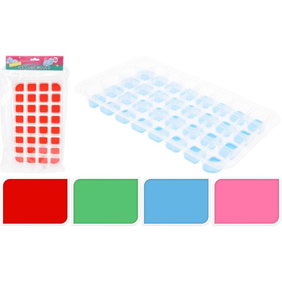 Excellent houseware ice cube mould for 32 ice cubes - assorted colors