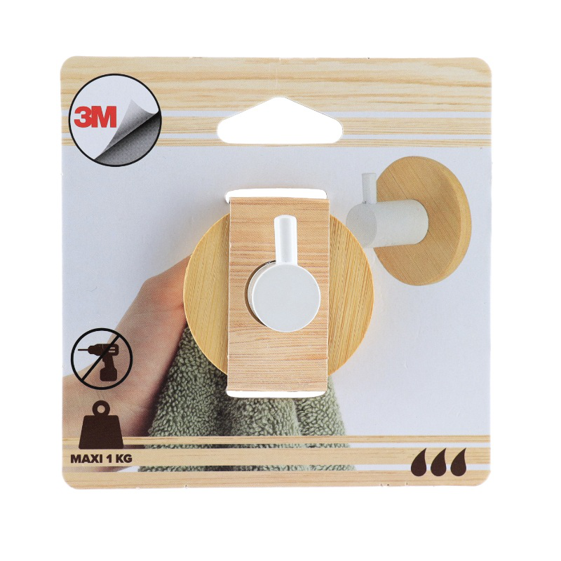 Product image: Tendance bamboo metal hook 3m - white, , medium-null