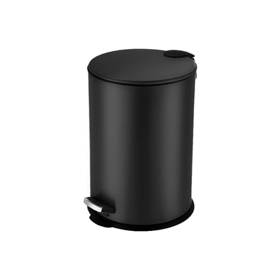 Black round toilet bin 3lt, , medium