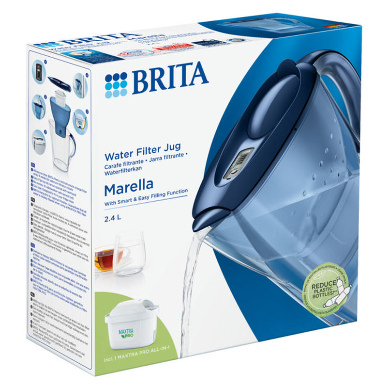 Brita marella mxpro water filter jar blue 2.4l, , medium-null