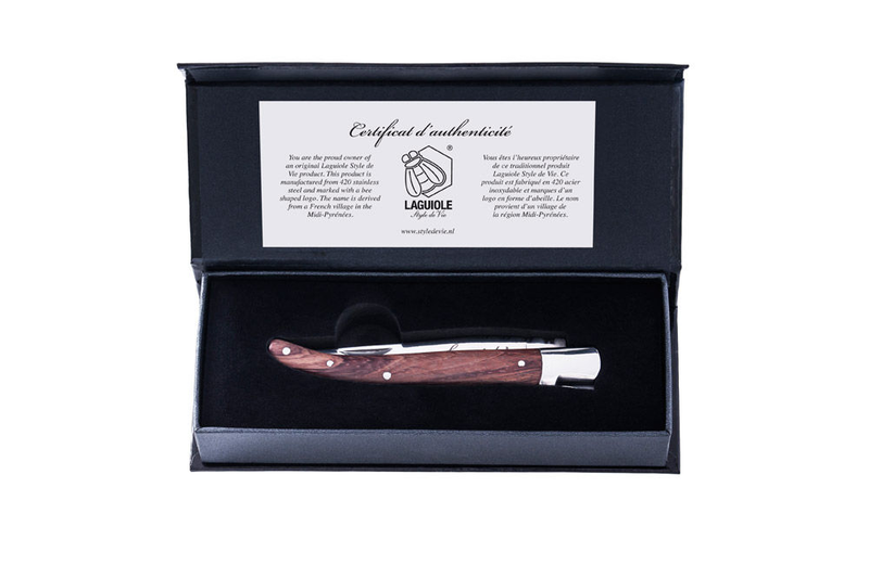 Laguiole luxury line rose wood pocket knife, , medium-null