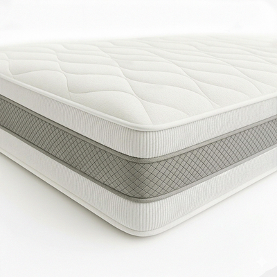 White stone orthopedic memory mattress h20 cm | zoned support | breathable 3d | hypoallergenic, , medium