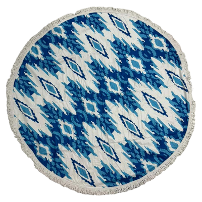 Beach towel round microfibre 150cm #ag210, Multicolour, medium