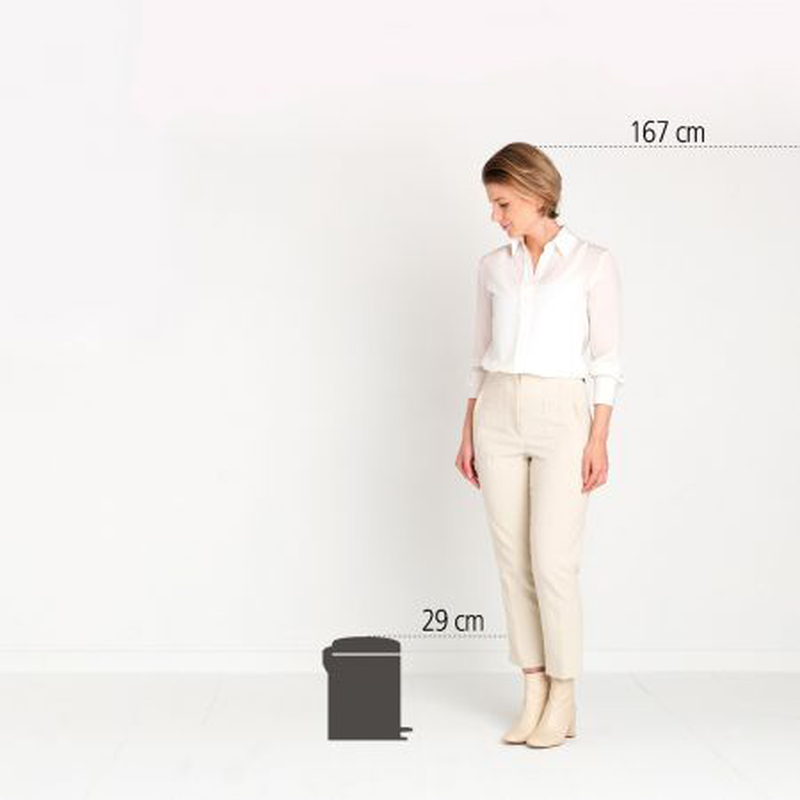 Brabantia new icon pedal bin luxury edition 5l- mineral concrete grey, , medium-null