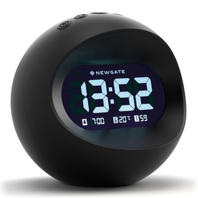 Newgate centre of the earth lcd alarm in white