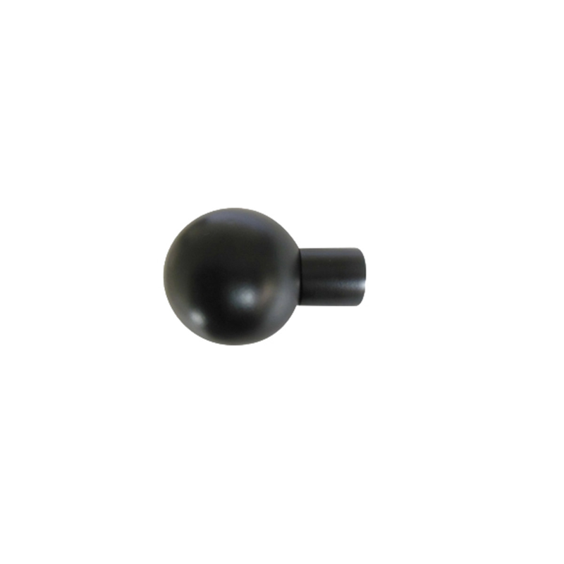 Curtain wood edge metal 2 pcs d20 sphere black matt, , medium-null