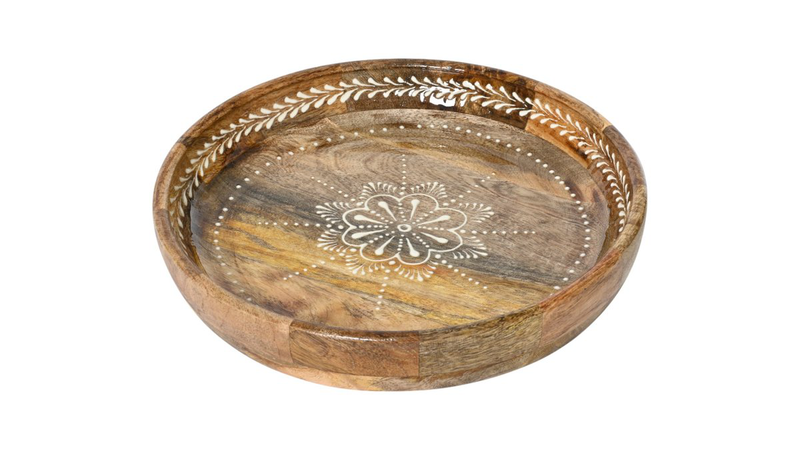 Deco plate mangowood-null