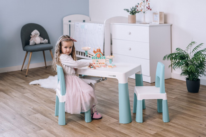 Product image: Freeon plastic kid table & chair set green, , medium-null