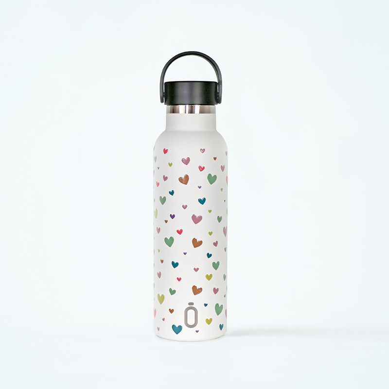 Thermal bottle hearts confetti 600ml, , medium image number null