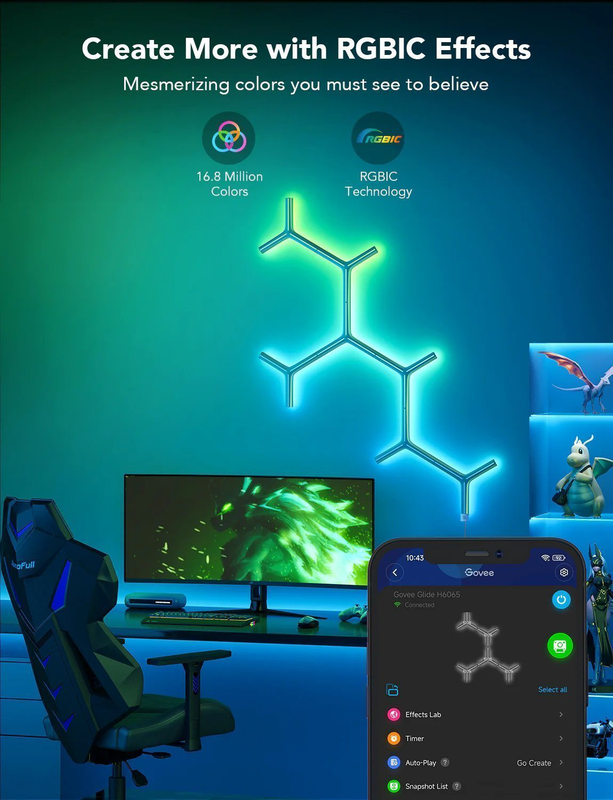 Govee gaming light panel y shape (7 pack), , medium-null