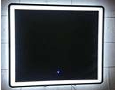 Led mirror with black aluminium frame 80x60, , medium