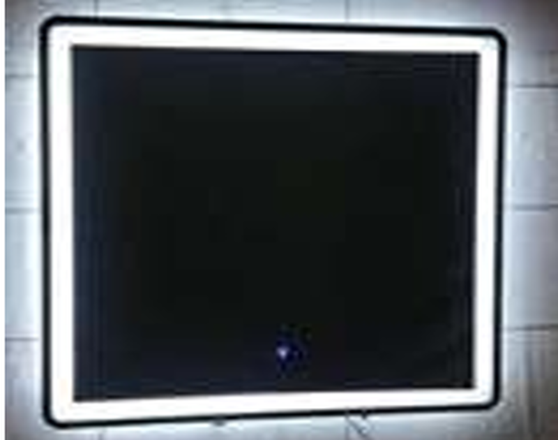 Led mirror with black aluminium frame 80x60, , medium-null