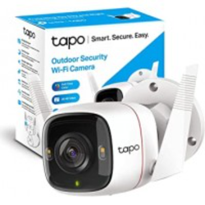 Tp-link ip camera outdoor, wireless 2.4GHz, 4mp, 2 x external antennas, 1 x ethernet port, motion detection and notifications, sound and light alarm, remote control, two-way audio, sharing to social medias, voice control, , medium