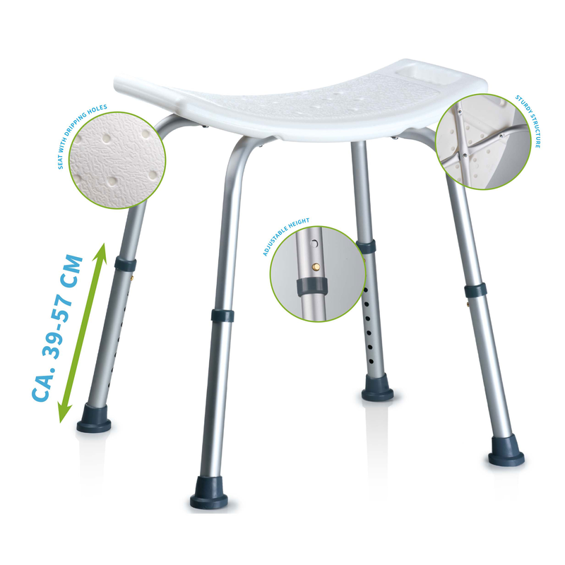 Product image: Vivamore showerchair 51x45x56cm, , medium-null