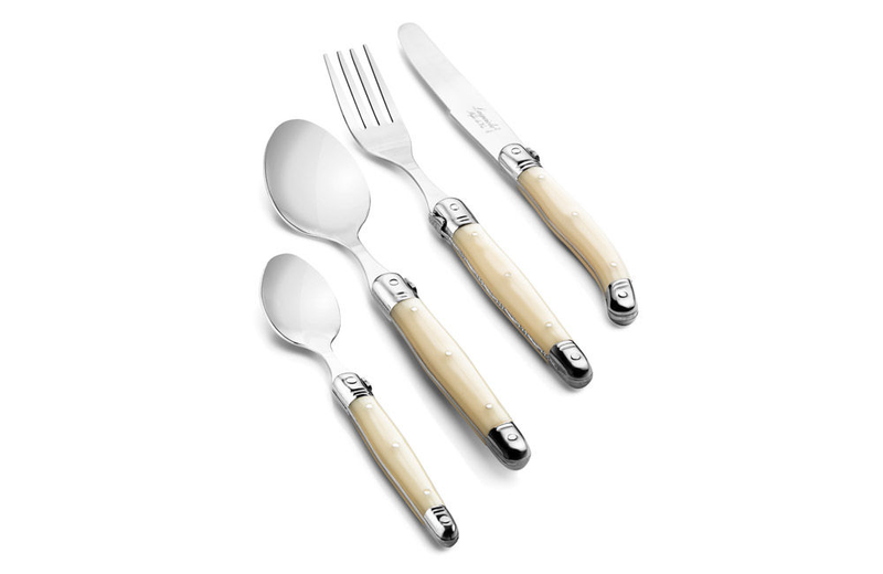 Laguiole premium line 24pcs cutlery set pearl 1.8mm thick blade, , medium image number null