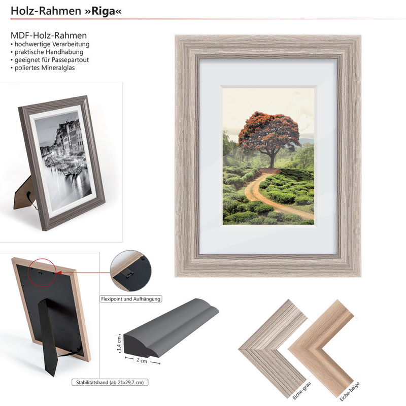 The wall riga photoframe 30x40cm grey, , medium-null