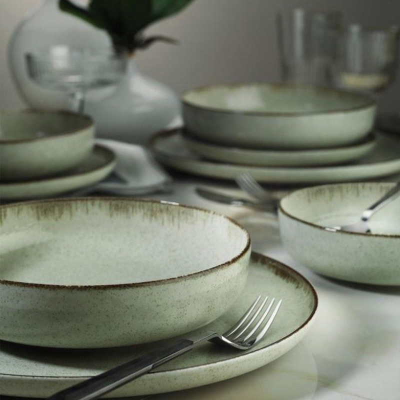 Of mood green soup plate 20cm (035173), , medium-null