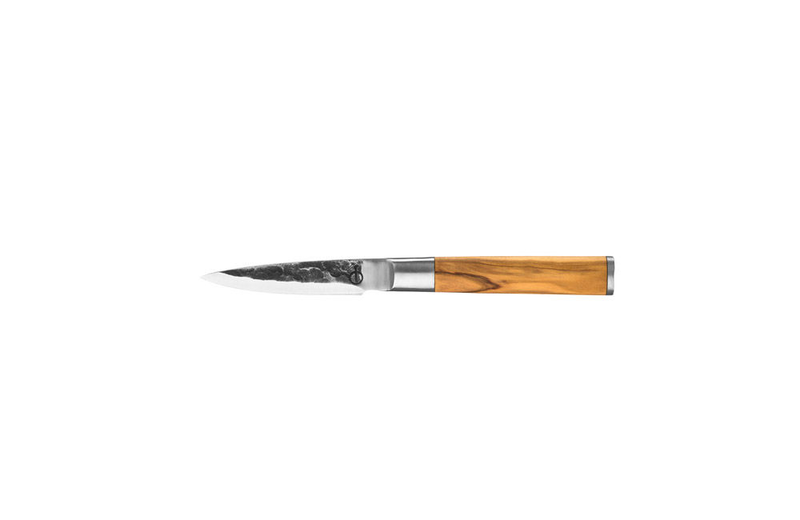 Forged olive wood paring knife 440c japanese steel 8.5cm, , medium image number null
