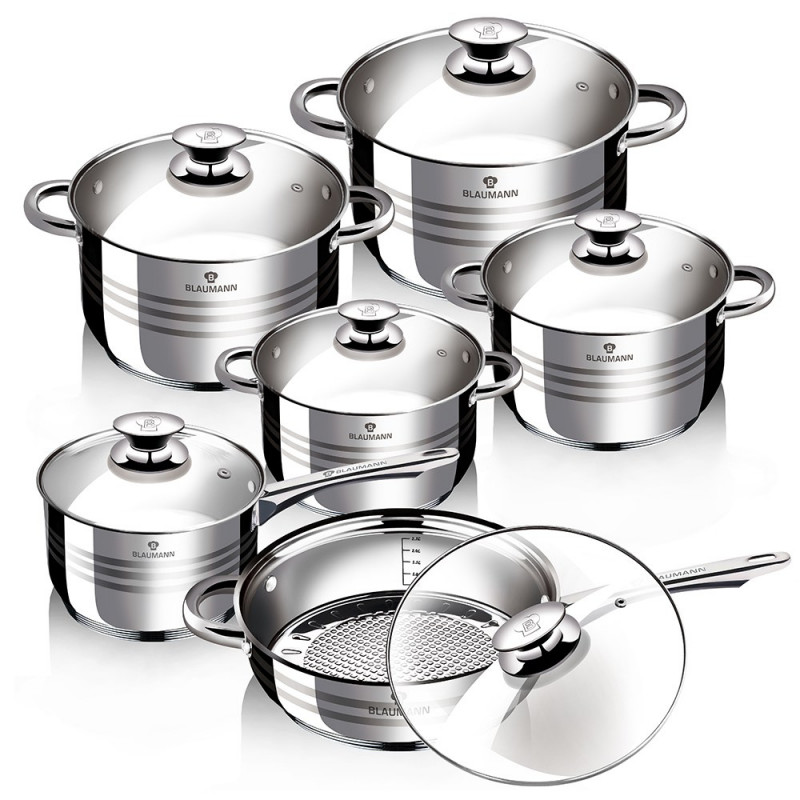 Blaumann 12pcs jumbo cook.set gourmet line bl-1031-null