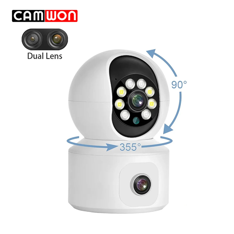 Product image: Camwon wip-pt200m | dual-lens robotic Wi-Fi ip camera 2 mpixel night vision microsd - white, , medium-null