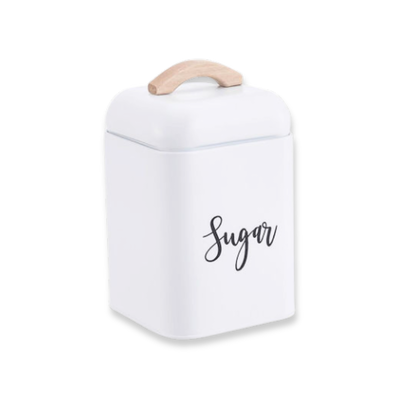 Oriana ferelli kitchen trend cucina white sugar tin 11x18cm, , medium