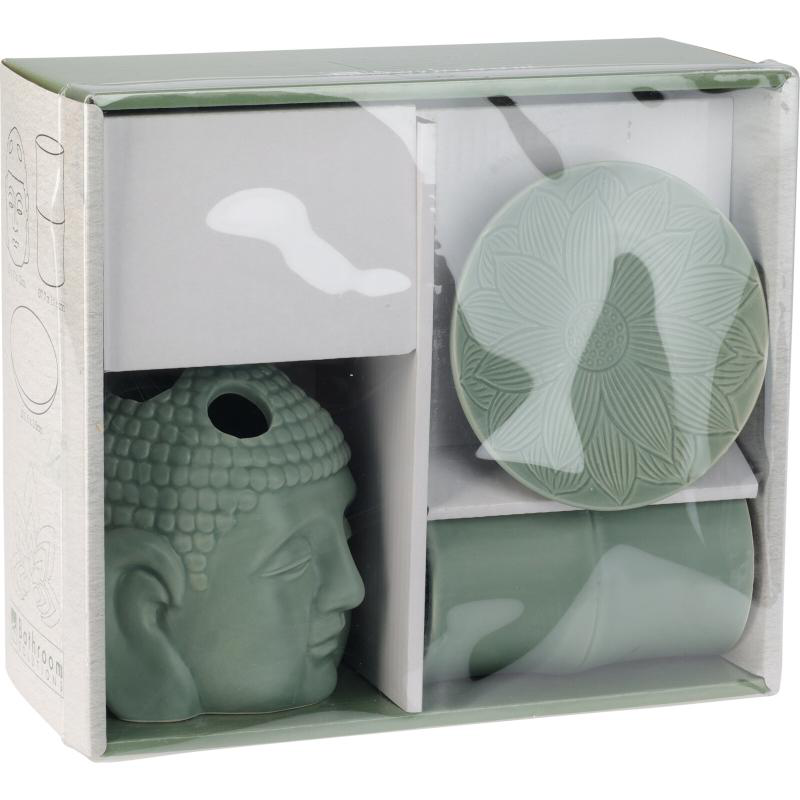 Product image: Buddha bathroom set 3pcs - assorted colors, , medium-null