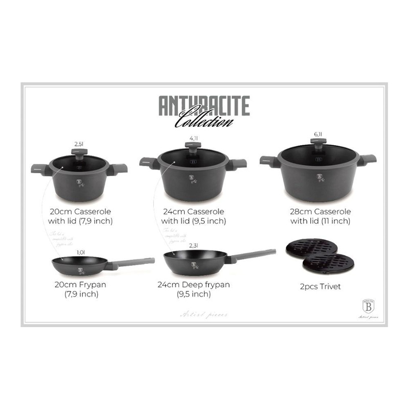 Berlinger haus bh/814 0&sigma;&epsilon;&tau; &mu;&alpha;&gamma;&epsilon;&iota;&rho;&iota;&kappa;ώ&nu; 10 &tau;&epsilon;&mu;&alpha;&chi;ί&omega;&nu;, anthracite &mu;&epsilon; &alpha;&nu;&tau;&iota;&kappa;&omicron;&lambda;&lambda;&eta;&tau;&iota;&kappa;ή &epsilon;&pi;ί&sigma;&tau;&rho;&omega;&sigma;&eta;, , medium-null