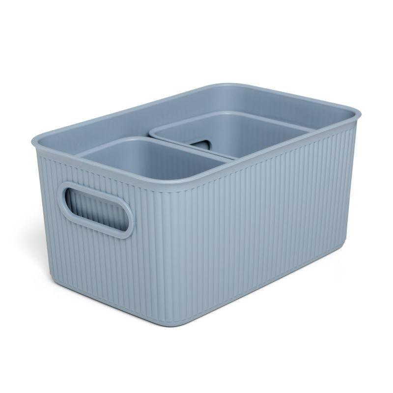Product image: Tatay set 3 storage baskets 5l + 2x1.5l baobab - blue mist, , medium-null