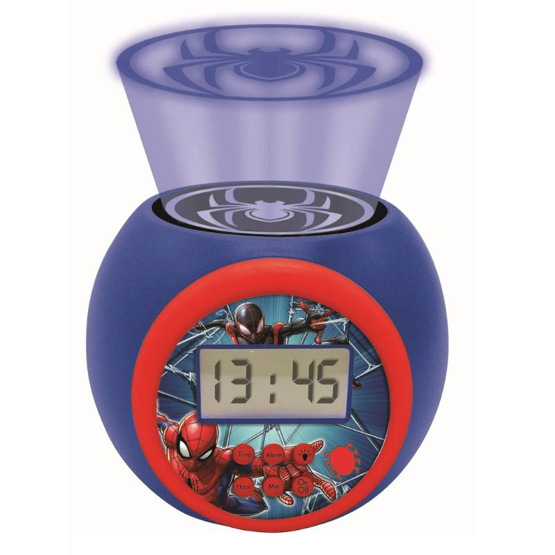 Lexibook spiderman projector alarm clock with timer rl977sp, , medium-null