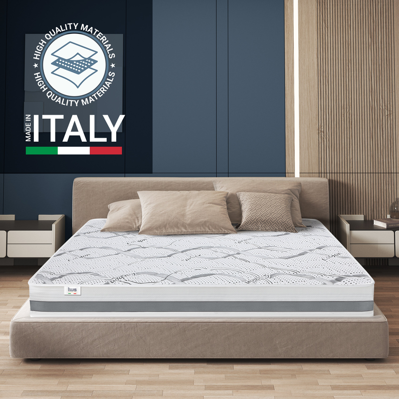 The white stone  mattress king size 240x290 memory foam | height 22 cm | made in italy-null
