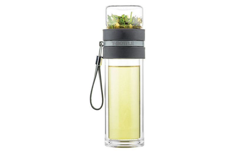 Style de vie t-bottle & tea cup in charcoal grey colour, , medium image number null
