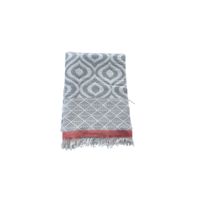 Throw 'paros' grey & coral 130x170, , medium