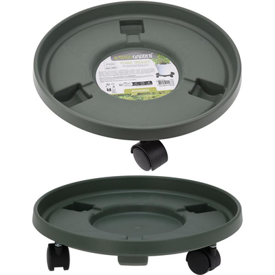 Porgarden τρολλευ γλαστρας 33cm - πρασινο, , medium