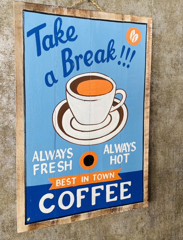 Product image: Wooden painting "take a break", , medium-null