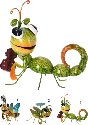 Bee decoration insects metal 3 assorted designs, , medium