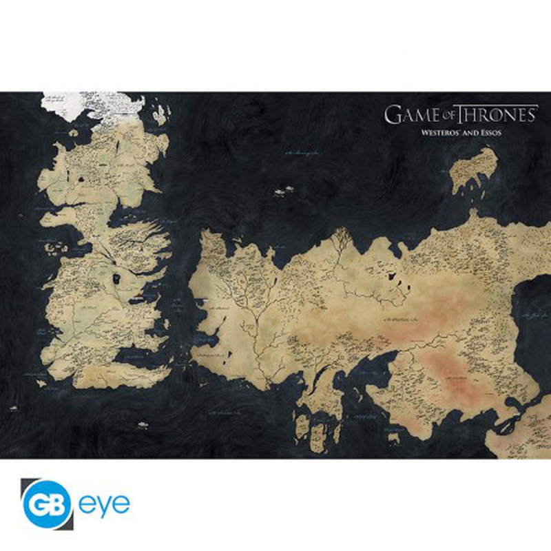 Abysse game of thrones poster westeros map, , medium-null