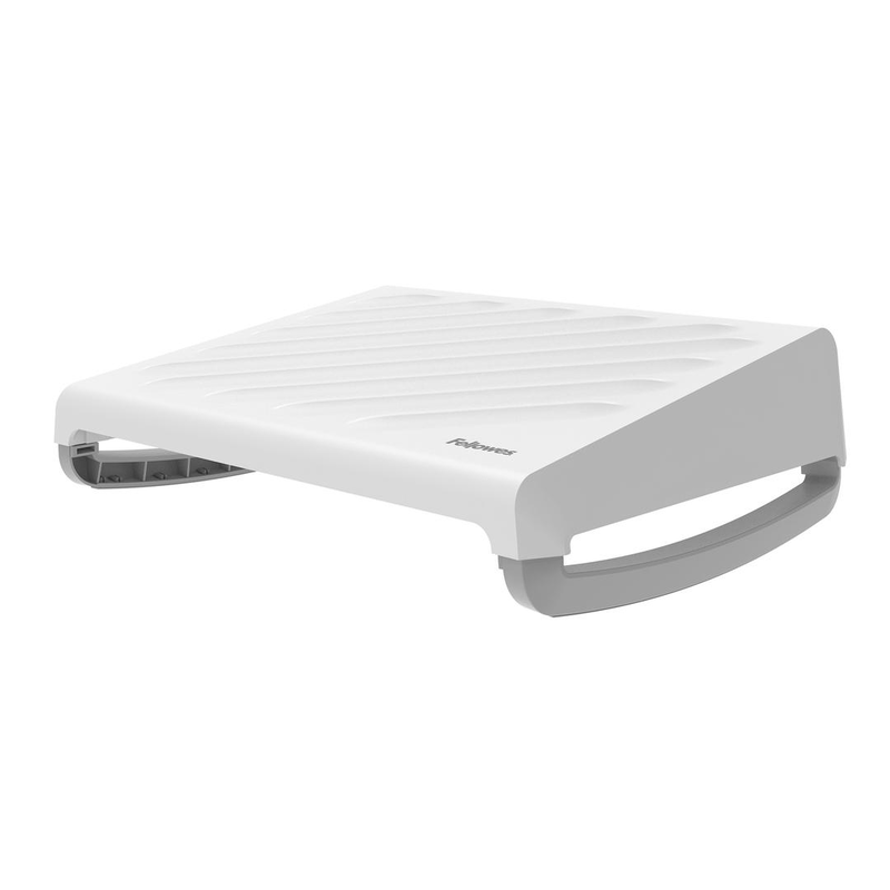 Fellowes foot rest under desk - breyta foot support ergonomic foot rest with textured surface - foot rest stool for office & home - white, white, abs, 0 - 18&deg;, 49 cm, 36 cm, 490 mm-null