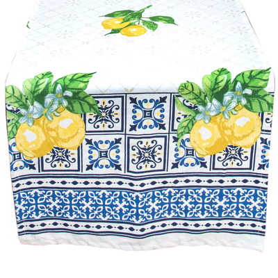 Lemon design cotton runner 45x150, , medium