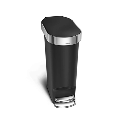 Simplehuman plastic bin 40l black, Black, medium