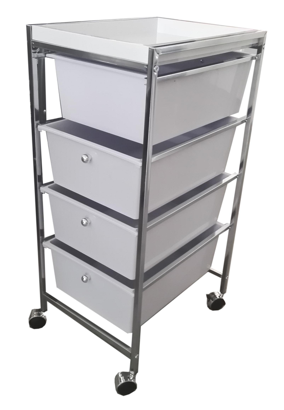 Storage trolley 32x40x75cm 4 drawers, , medium-null
