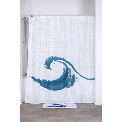 Tendance κουρτινα μπανιου πολυεστερα 180x180cm - wave manureva, , medium