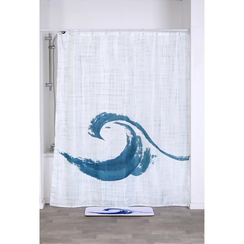 Tendance κουρτινα μπανιου πολυεστερα 180x180cm - wave manureva, , medium-null