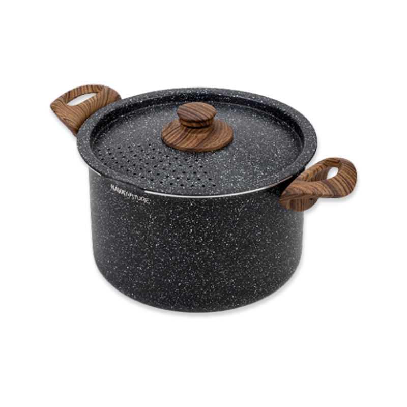 Nava nature non stick  stone casserole with straining lid 22cm-null